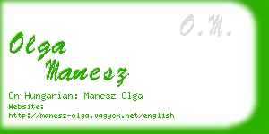 olga manesz business card